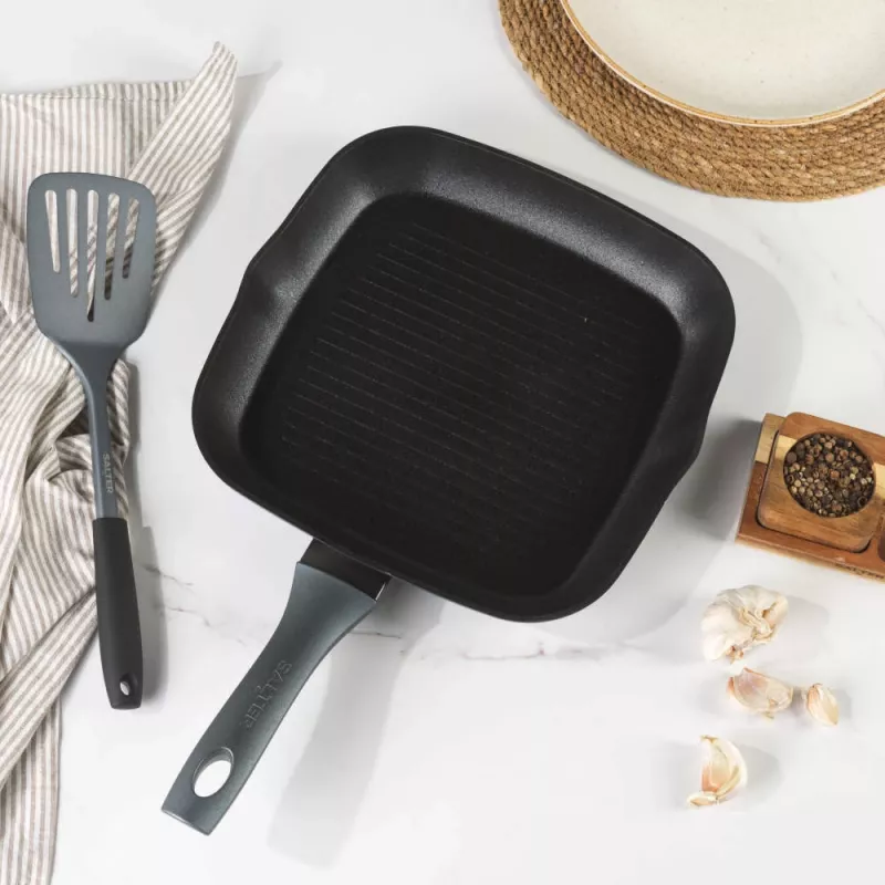 Salter BW13594DU Megastone Excellence Frigideira grill 28cm, cinzento