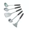 Salter BW13601DU Excellence Conjunto de 5 utensílios de cozinha com suporte giratório, preto e prateado