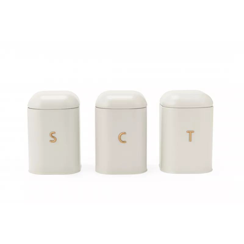 Salter BW13729OEU7 Pebble Conjunto de 3 recipientes de armazenamento Stone, bege