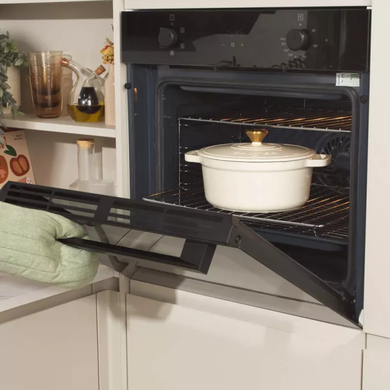 Salter BW13771C Chester Caçarola de ferro fundido 3.4L 24 cm, creme