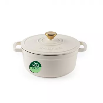 Salter BW13771C Chester Caçarola de ferro fundido 3.4L 24 cm, creme