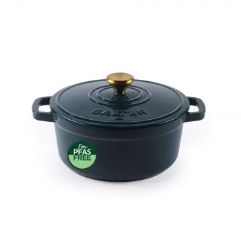 Salter BW13771GR Chester Caçarola de ferro fundido 3,4L 24 cm, verde