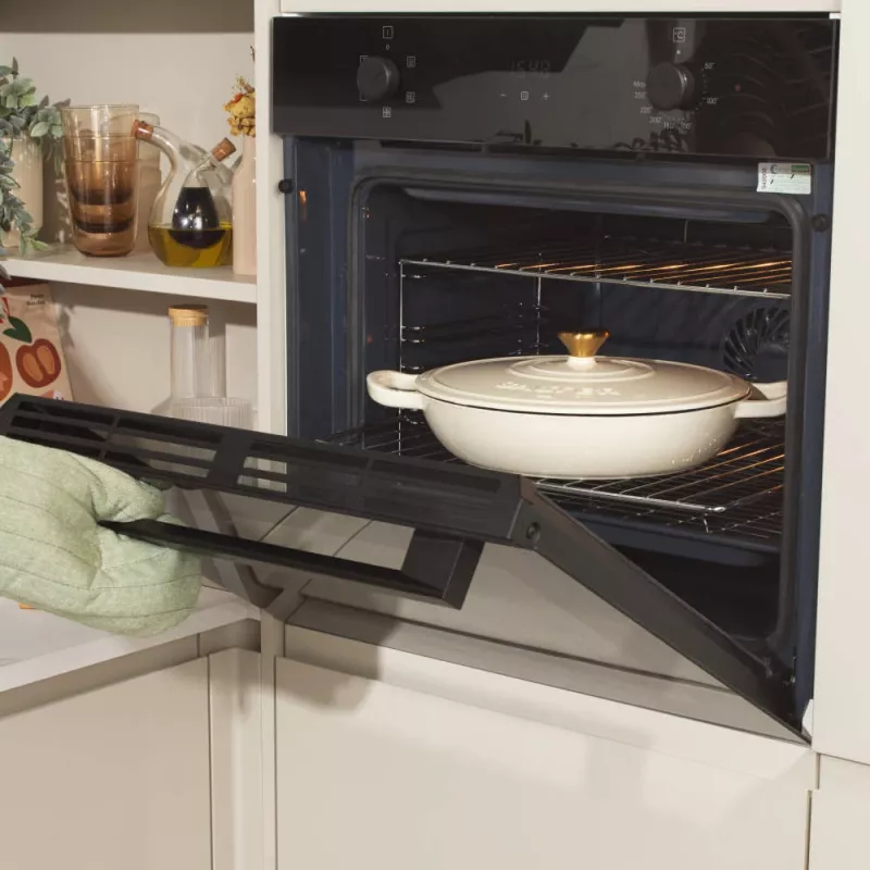 Salter BW13772C Chester Caçarola rasa de ferro fundido 2.8L 30 cm, creme