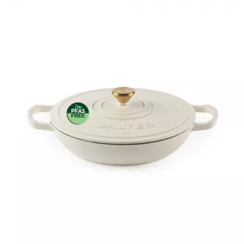 Salter BW13772C Chester Caçarola rasa de ferro fundido 2.8L 30 cm, creme