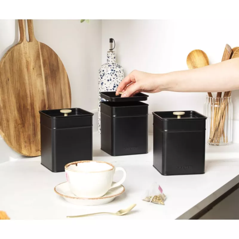 Salter BW14370 Conjunto de 3 recipientes Alchemy, preto