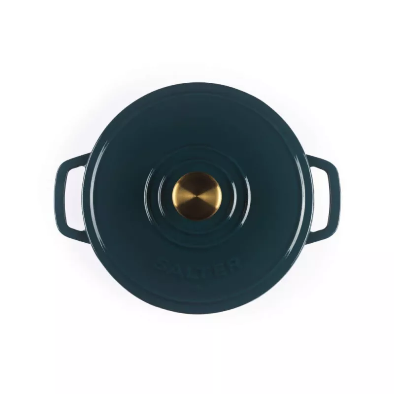 Salter BW14433GR Caçarola rasa em ferro fundido Chester 2L 20 cm, verde