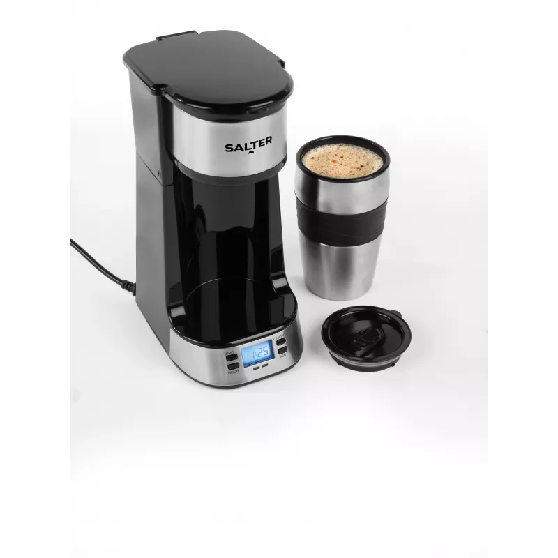 Salter EK2732FVDE Máquina de café digital - 1,5 l, 12 chávenas, preto e prateado