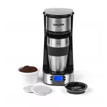 Salter EK2732FVDE Máquina de café digital - 1,5 l, 12 chávenas, preto e prateado