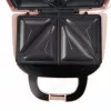 Salter EK3677FVDE sanduicheira em forma de mala, para 2 sanduíches, placas antiaderentes, até 200°C, detalhes em ouro rosa