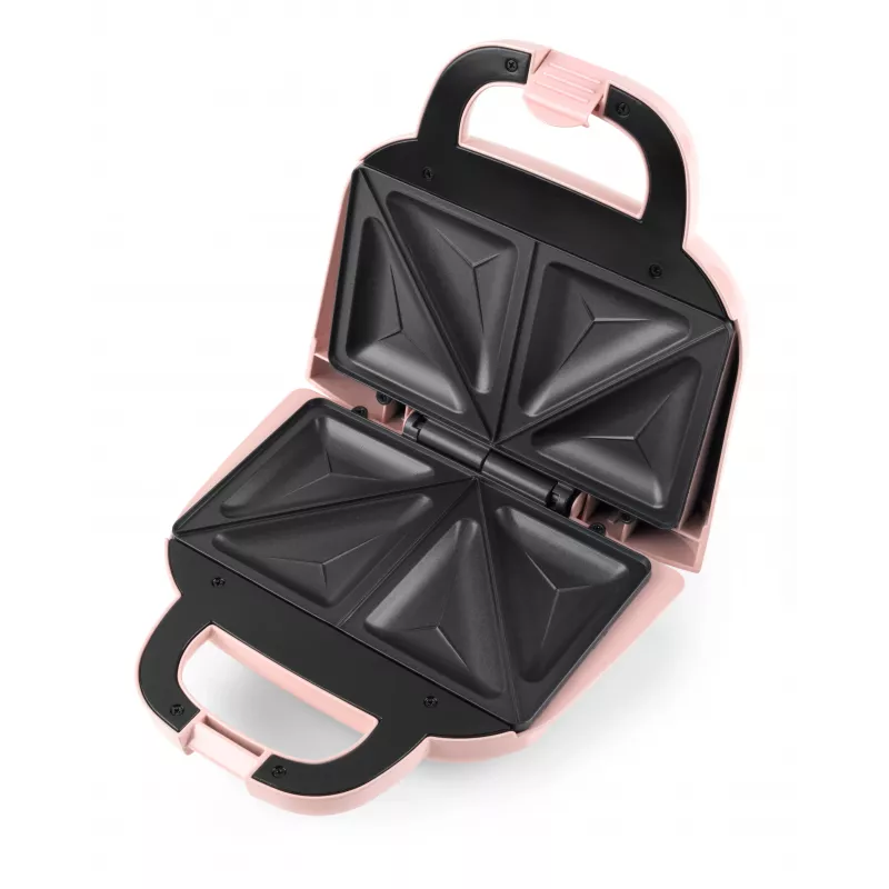 Salter EK3677FVDE sanduicheira em forma de mala, para 2 sanduíches, placas antiaderentes, até 200°C, detalhes em ouro rosa