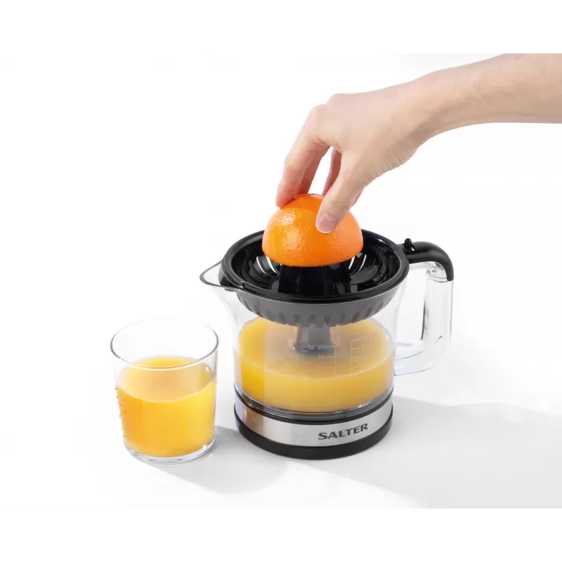 Salter EK5025FVDE Espremedor de citrinos elétrico, 60 W, 1,2 L, preto/prateado
