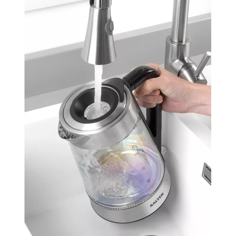 Salter EK5078IRFVDE Chaleira elétrica de vidro iridescente 1,7L 3000W