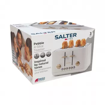 Salter EK5823OBVDE Torradeira Pebble 4 fatias - preto obsidiana