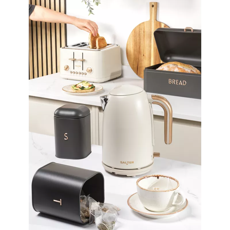 Salter EK6085OBVDE Chaleira de ebulição rápida Pebble 1.7L 3000W preto obsidiana