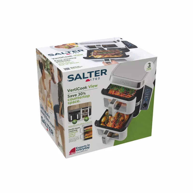 Salter EK6534WHTVDE VertiCook View fritadeira de ar