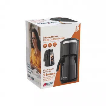 Salter EK6664VDE Máquina de café de filtro ThermoBrew 1,25L 900W preto/aço inoxidável