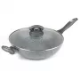 Wok Salter Marblestone 28cm cinzento - alumínio forjado, antiaderente, adequado para indução