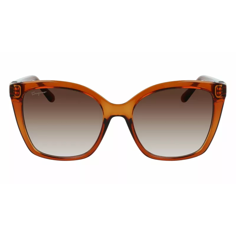 Salvatore Ferragamo SF1026S-261 Óculos de sol de mulher Cat-Eye Havana Castanho Degradê 54mm