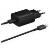 Samsung Adaptador de Viagem de Carregamento Super Rápido USB-C 25W com Cabo USB-C para USB-C - Preto