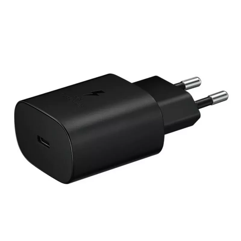 Samsung Adaptador de Viagem de Carregamento Super Rápido USB-C 25W com Cabo USB-C para USB-C - Preto