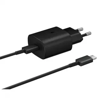 Samsung Conjunto de carregador de parede USB-C Super Fast Charging 25W com cabo USB-C para USB-C (1m) - Preto