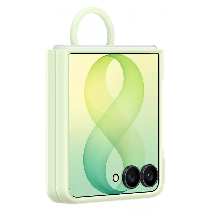 Capa com anel magnético de silicone Samsung EF-EF776CGEGWW para Galaxy Z Flip8, Verde