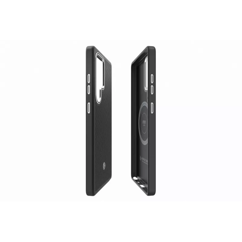 Samsung Enzo capa em aramida para Galaxy S25 Ultra – preto prateado