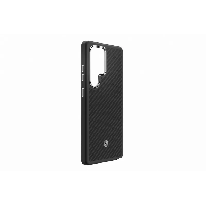 Samsung Enzo capa em aramida para Galaxy S25 Ultra – preto prateado