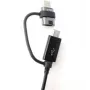Cabo de dados microUSB Samsung EP-DG950DBE com adaptador USB-C 1,4 m preto (Bulk)