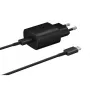 Carregador de viagem Samsung EP-TA800EBE + EP-DG980BBE 25W e cabo de dados USB-C para USB-C preto (Bulk)