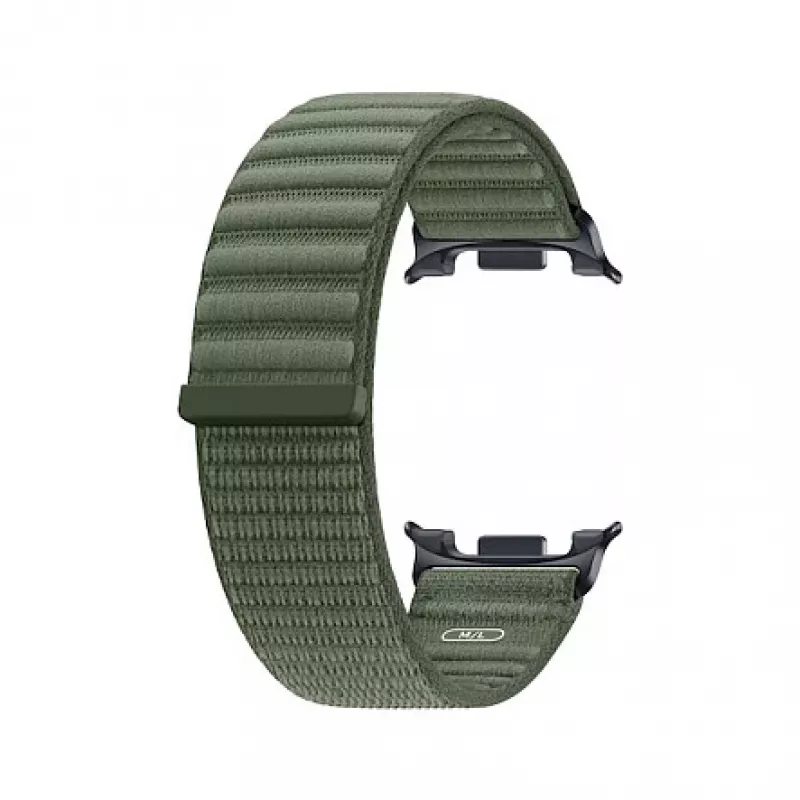 Samsung Fabric Band (M/L) para Galaxy Watch9 & Watch8 - Pulseira de Smartwatch Olive Woven Nylon