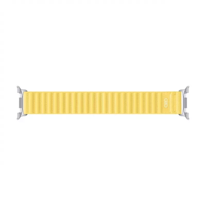 Pulseira de tecido Samsung (S/M) para Galaxy Watch9 (Watch8) – pulseira de nylon amarela