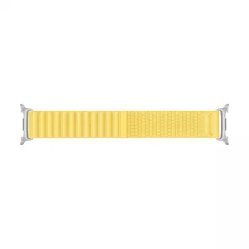 Pulseira de tecido Samsung (S/M) para Galaxy Watch9 (Watch8) – pulseira de nylon amarela