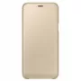 Samsung Galaxy A6+ (2018) Capa com carteira EF-WA605CFE dourada