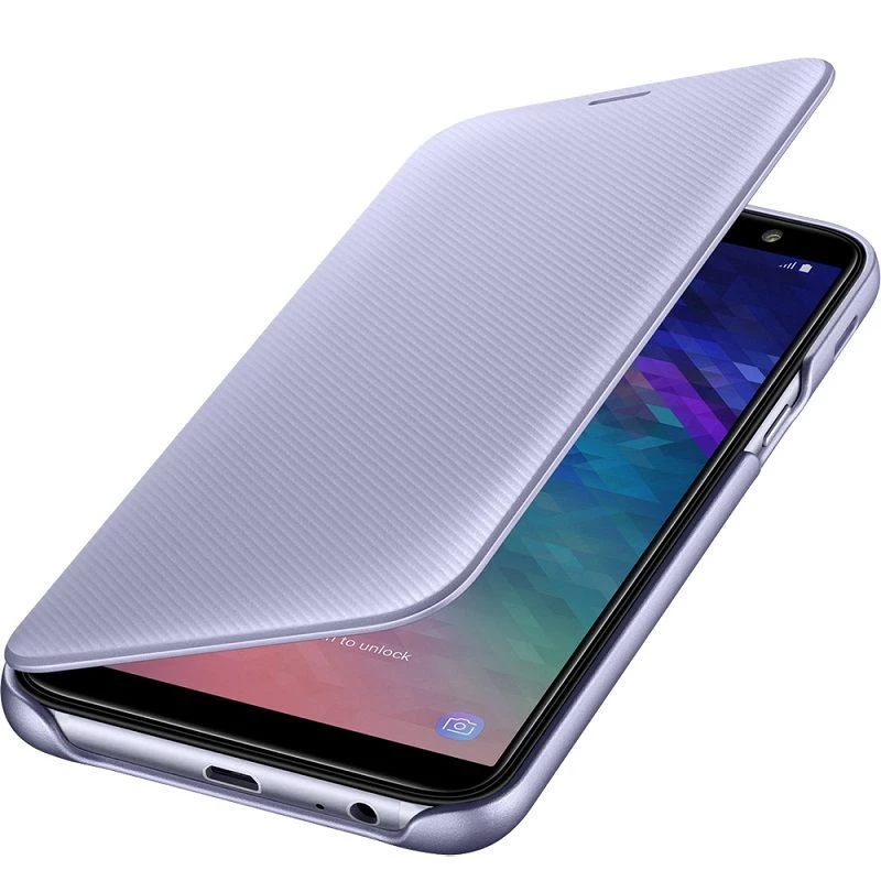 Samsung capa tipo carteira para Galaxy A6+ (2018), roxo