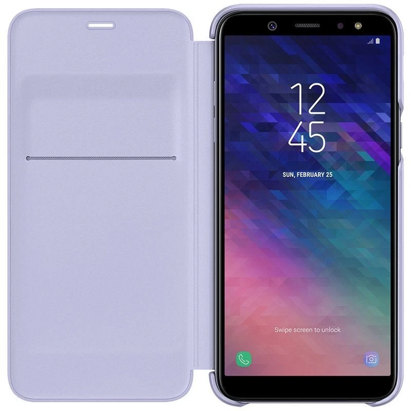 Samsung capa tipo carteira para Galaxy A6+ (2018), roxo