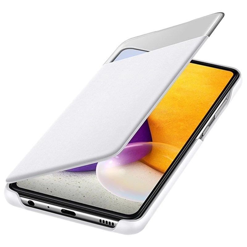 Capa tipo carteira Smart S View Samsung para Galaxy A72 Branca