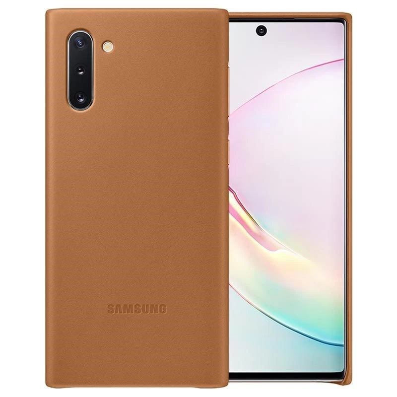 Capa de pele Samsung Galaxy Note 10 camel