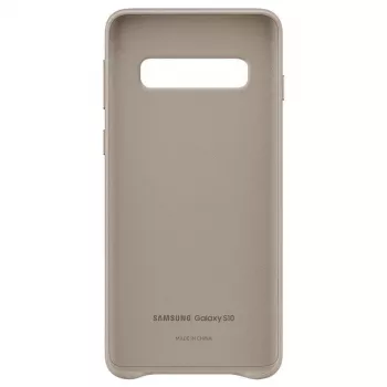 Capa de pele Samsung Galaxy S10 EF-VG973LJEGWW cinzenta