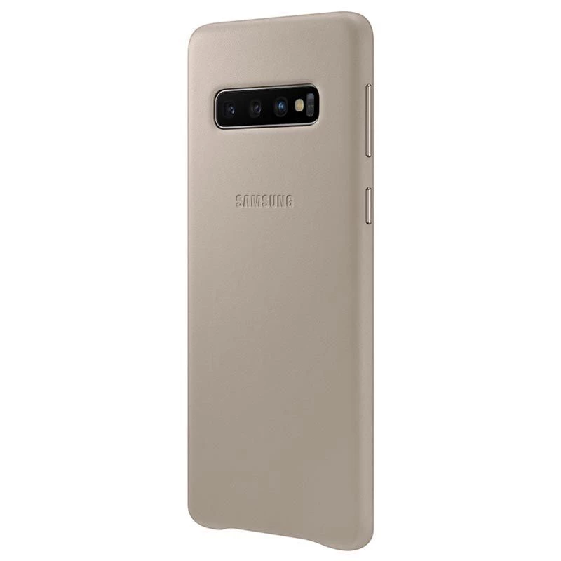 Capa de pele Samsung Galaxy S10 EF-VG973LJEGWW cinzenta