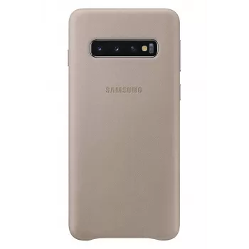 Capa de pele Samsung Galaxy S10 EF-VG973LJEGWW cinzenta