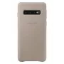 Capa de pele Samsung Galaxy S10 EF-VG973LJEGWW cinzenta