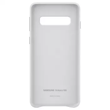 Capa de pele Samsung Galaxy S10 branca