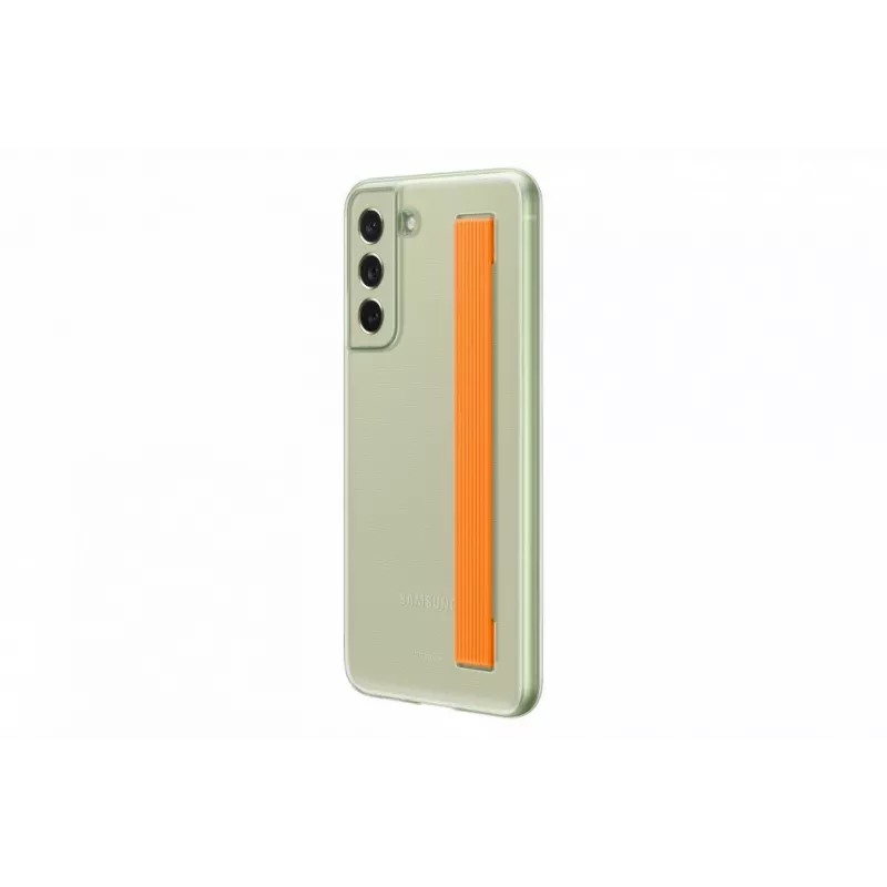 Capa com alça para Samsung Galaxy S21 FE transparente verde-azeitona