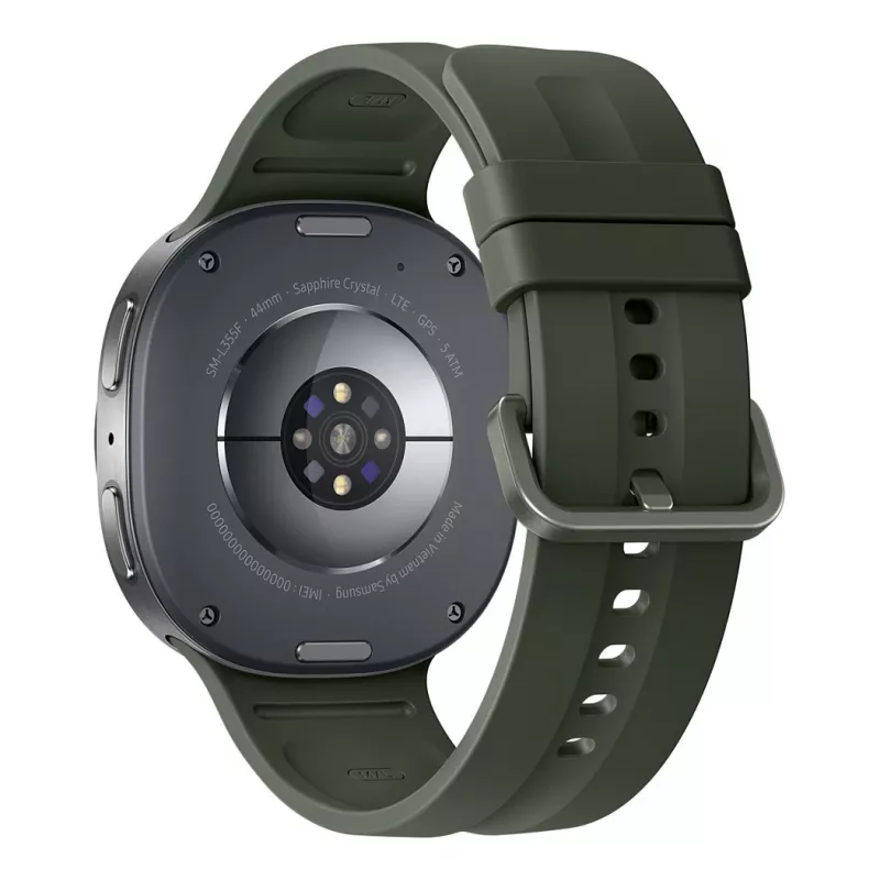 Smartwatch Samsung Galaxy Watch9 LTE 44 mm prateado com bracelete desportiva Olive M/L