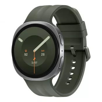 Smartwatch Samsung Galaxy Watch9 LTE 44 mm prateado com bracelete desportiva Olive M/L