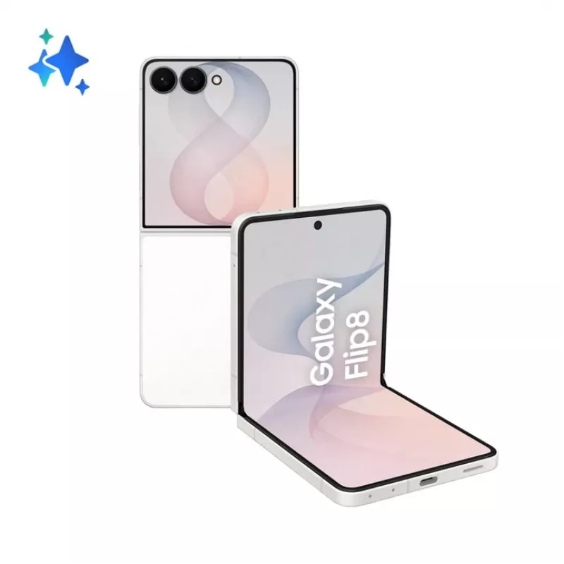 Samsung Galaxy Z Flip8 5G 256GB Cream - Smartphone dobrável, 6,9 polegadas Dynamic AMOLED 2X, 12GB RAM, Dual SIM