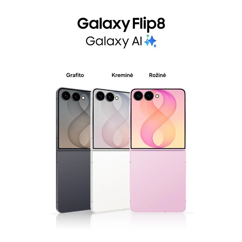 Samsung Galaxy Z Flip8 5G 256GB Cream - Smartphone dobrável, 6,9 polegadas Dynamic AMOLED 2X, 12GB RAM, Dual SIM