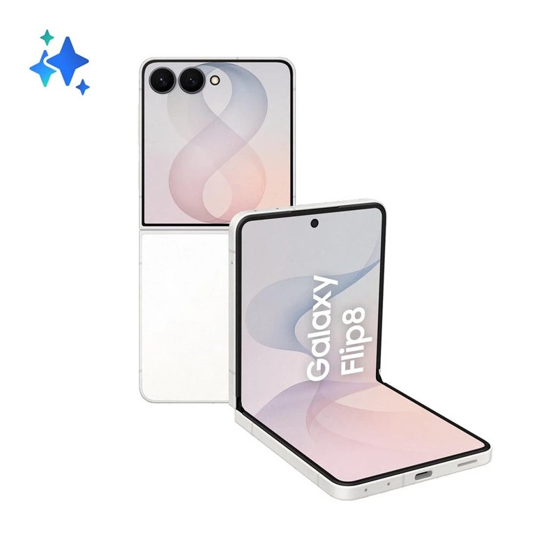 Samsung Galaxy Z Flip8 5G 256GB Cream - Smartphone dobrável, 6,9 polegadas Dynamic AMOLED 2X, 12GB RAM, Dual SIM
