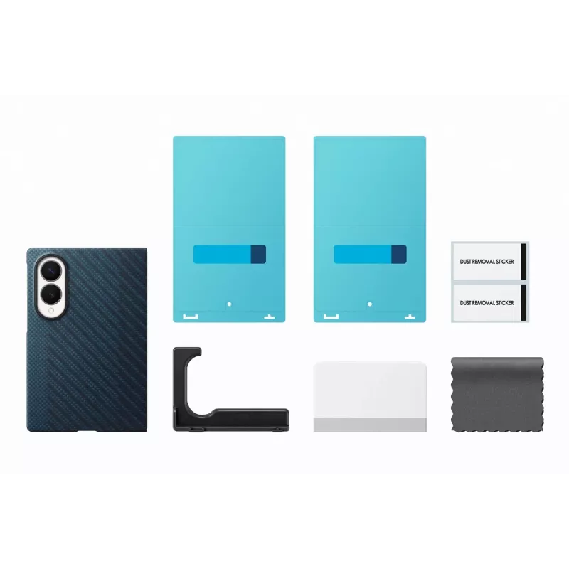 Capa com suporte magnético Samsung Galaxy Z Fold8 Carbon - azul-marinho (EF-KF971SNEGWW)
